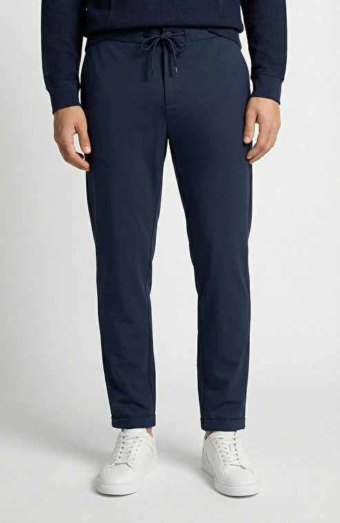 MEN'S Navy Blue Diagonal Patterned Sweatpants