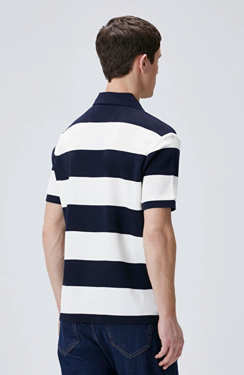 MEN'S Navy Blue and White Striped T-shirt