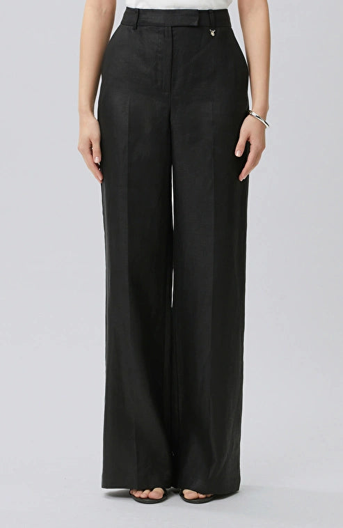 WOMEN'S Black Linen Trousers