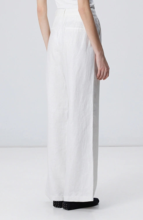 WOMEN'S Off-White Linen Trousers