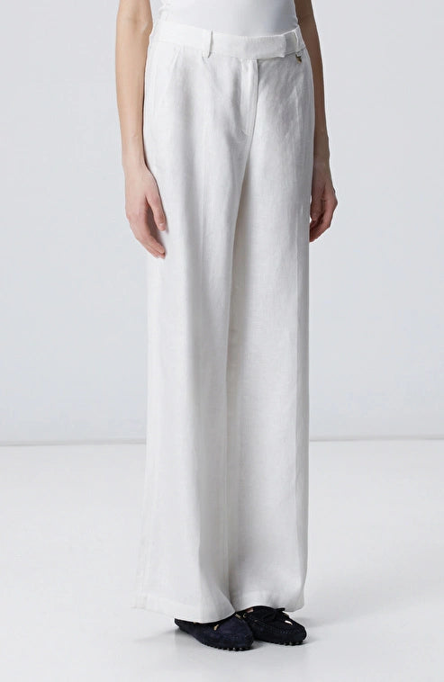 WOMEN'S Off-White Linen Trousers