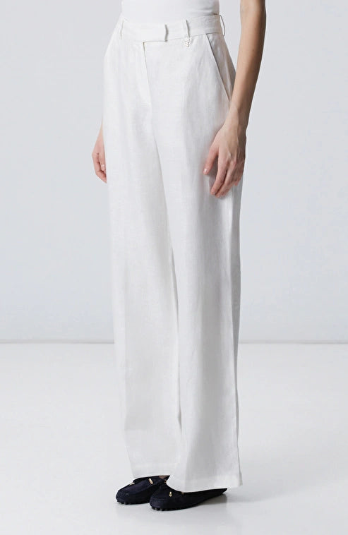 WOMEN'S Off-White Linen Trousers