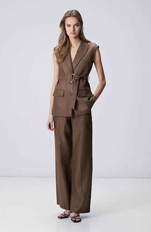 WOMEN'S Mink Linen Trousers
