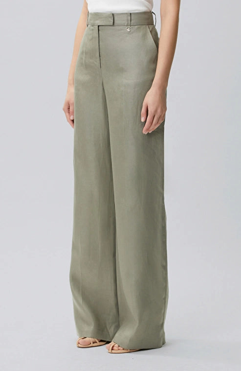WOMEN'S Light Khaki Linen Trousers