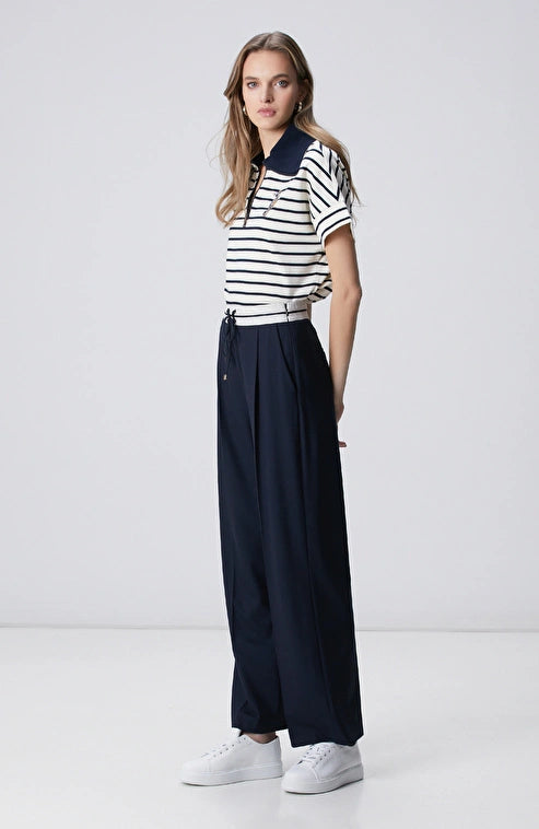WOMEN'S N-Green Navy Blue Trousers