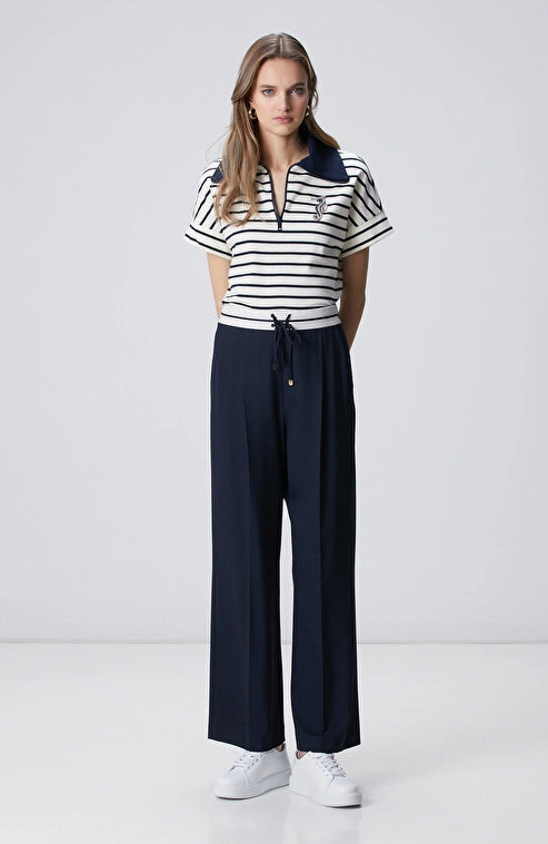 WOMEN'S N-Green Navy Blue Trousers