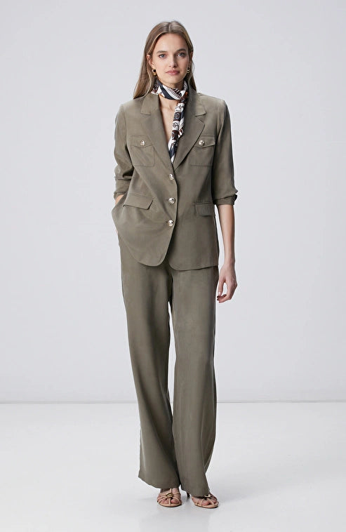 WOMEN'S Khaki Cupro Trousers