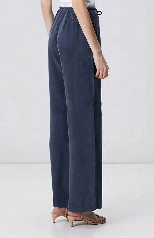 WOMEN'S Navy Cupro Trousers