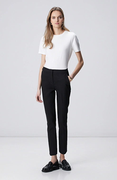 WOMEN'S Black Pants with Elastic Waistband