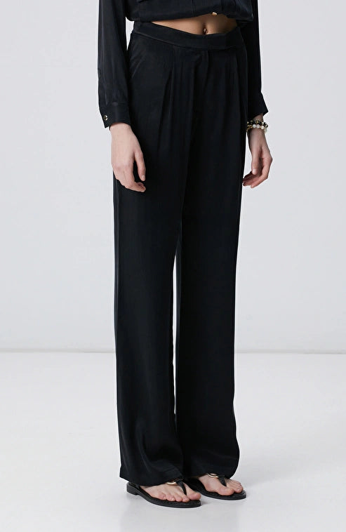 WOMEN'S Black Cupro Pants