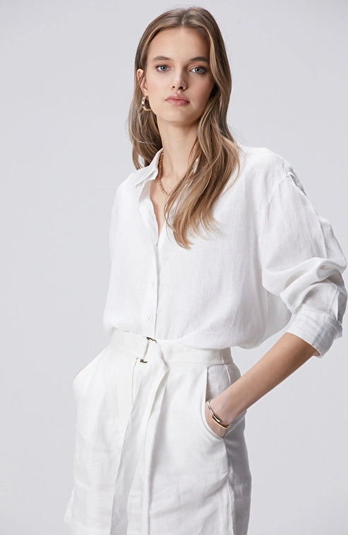 WOMEN'S White Linen Shirt