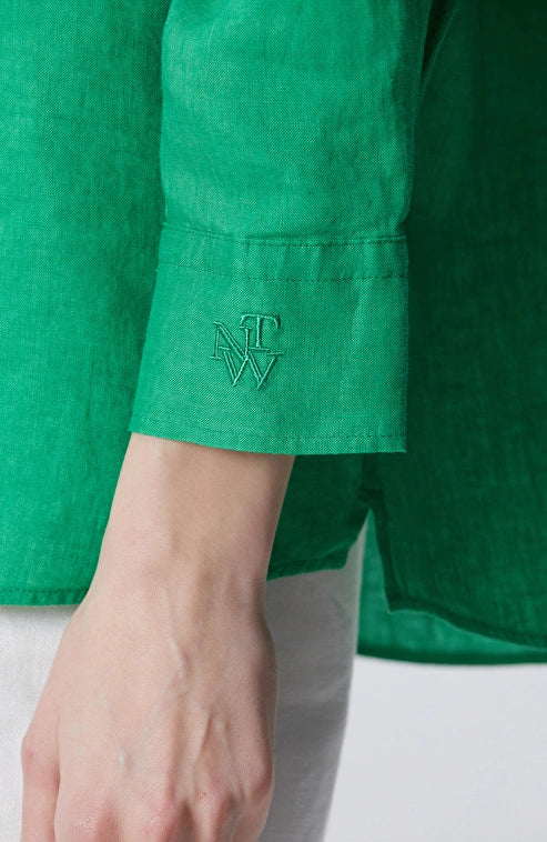 WOMEN'S Green Linen Shirt