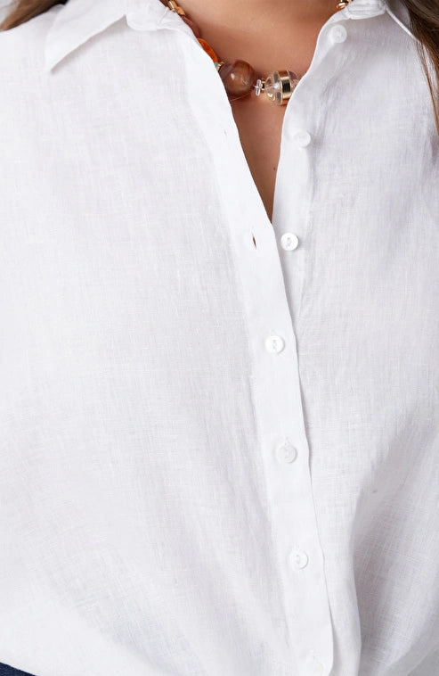 WOMEN'S White Linen Shirt