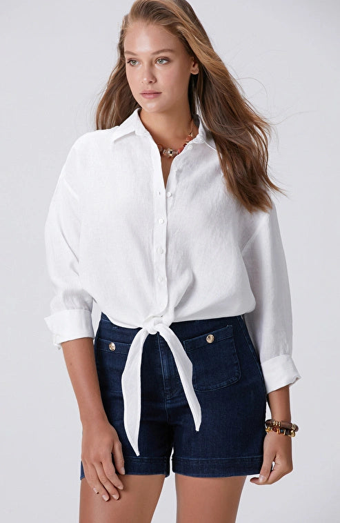 WOMEN'S White Linen Shirt