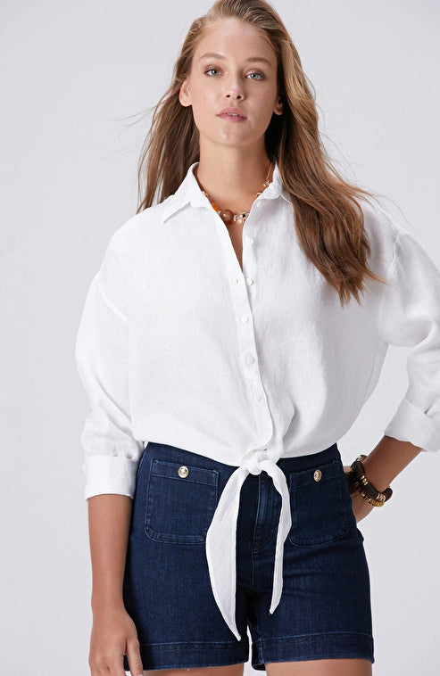 WOMEN'S White Linen Shirt