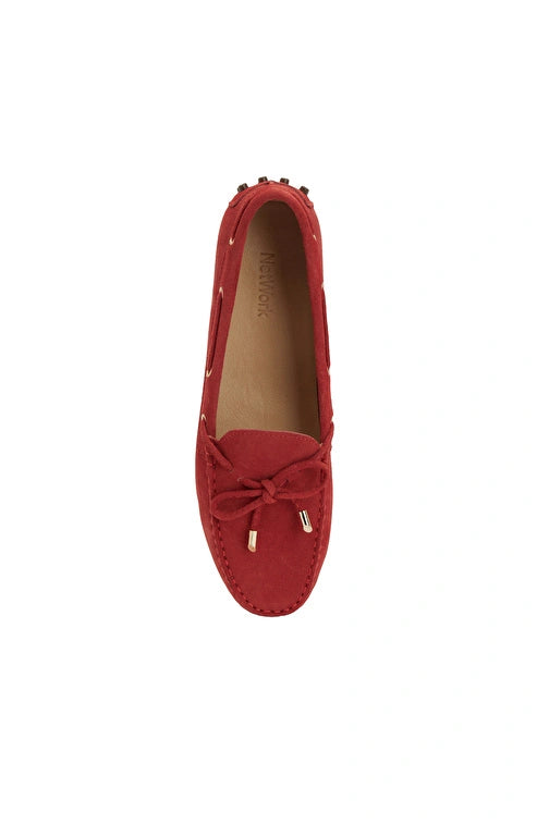 WOMEN'S Red Suede Loafers