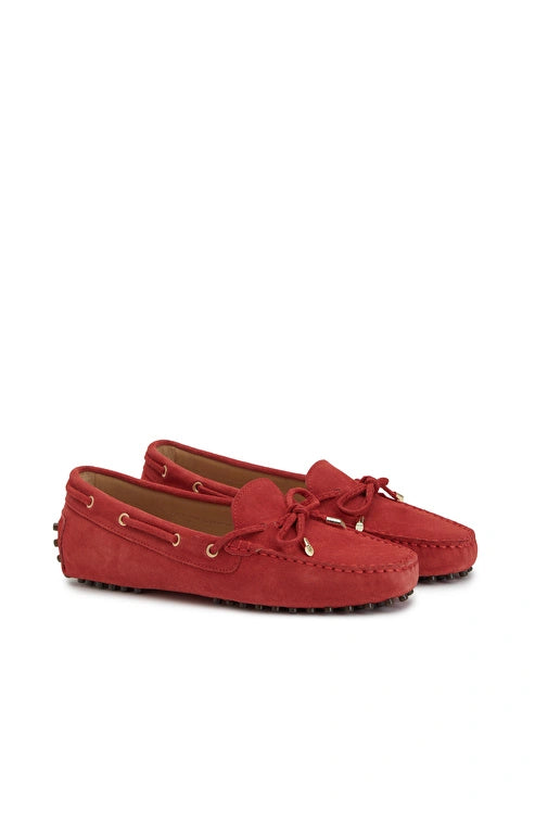 WOMEN'S Red Suede Loafers
