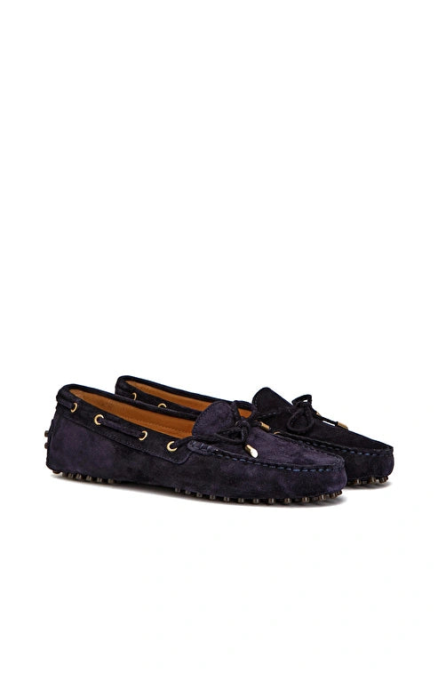 WOMEN'S Navy Blue Casual Leather Loafers