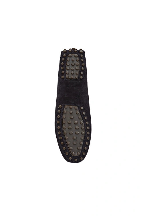 WOMEN'S Navy Blue Casual Leather Loafers
