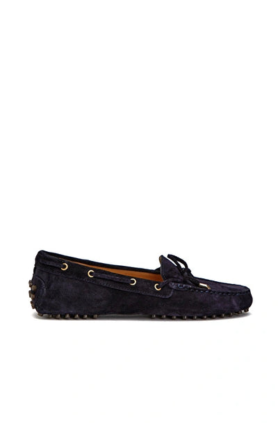 WOMEN'S Navy Blue Casual Leather Loafers