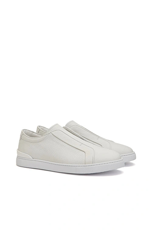 MEN'S White Casual Leather Sneakers