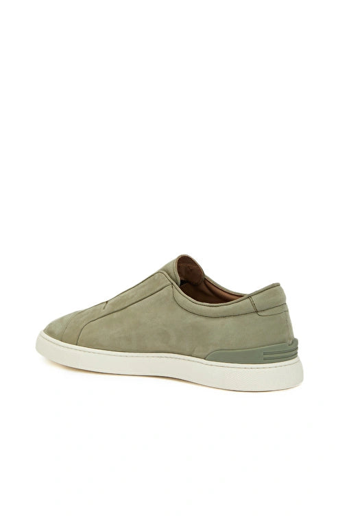 MEN'S Light Khaki Leather Sneaker