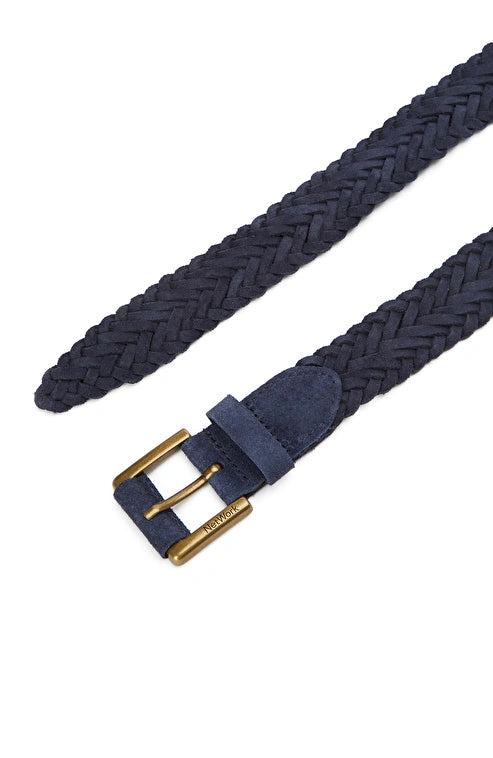 MEN'S Navy Blue Knitted Suede Belt