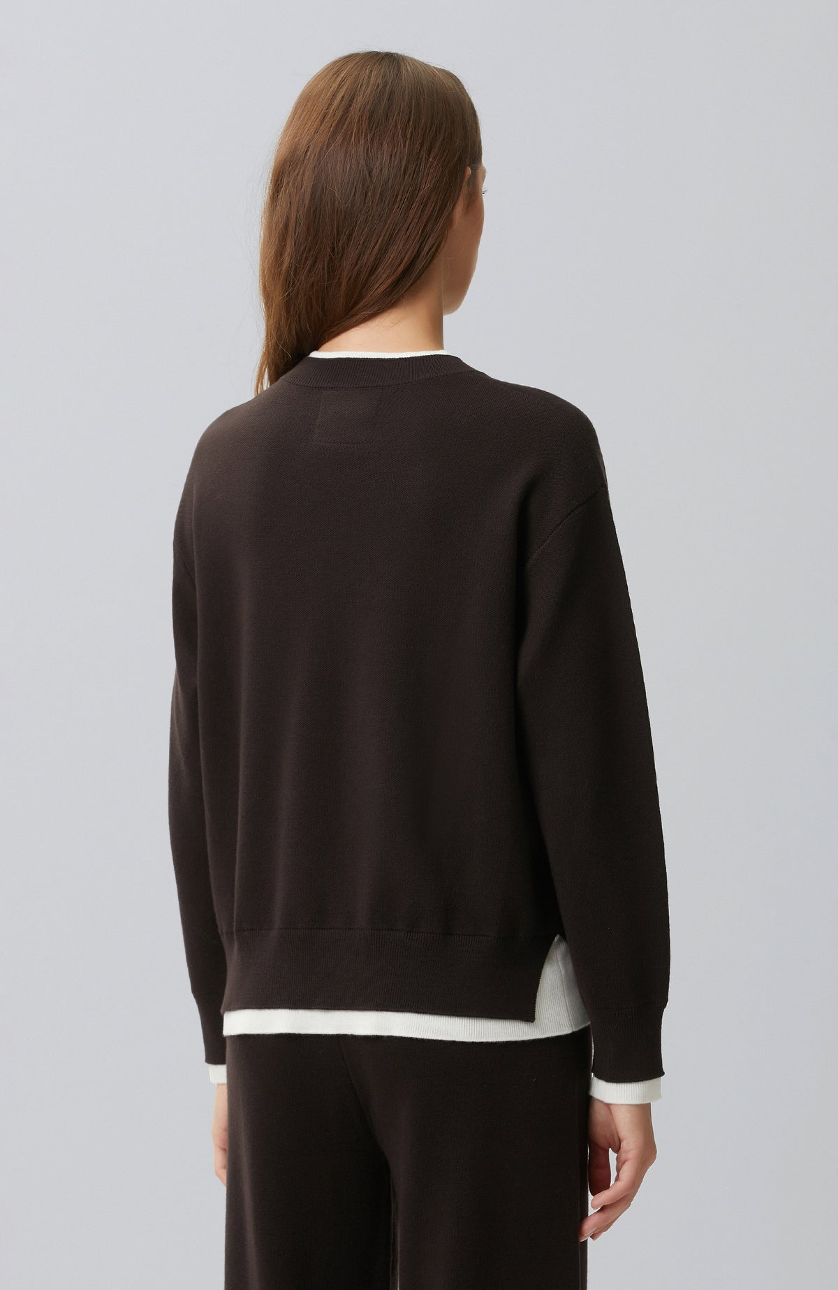 MEN'S Anthracite Melange Half Fisherman's Wool Blend Sweater
