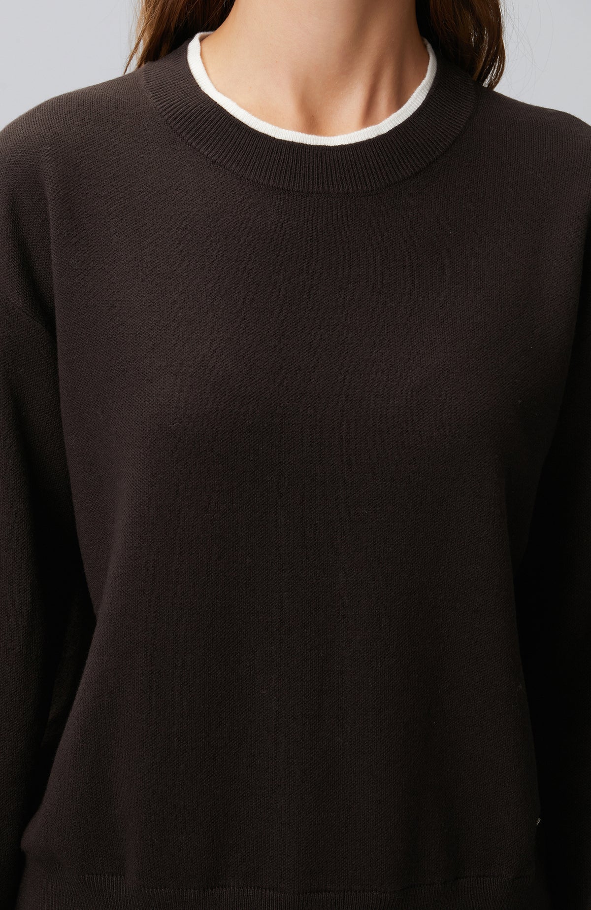 MEN'S Anthracite Melange Half Fisherman's Wool Blend Sweater