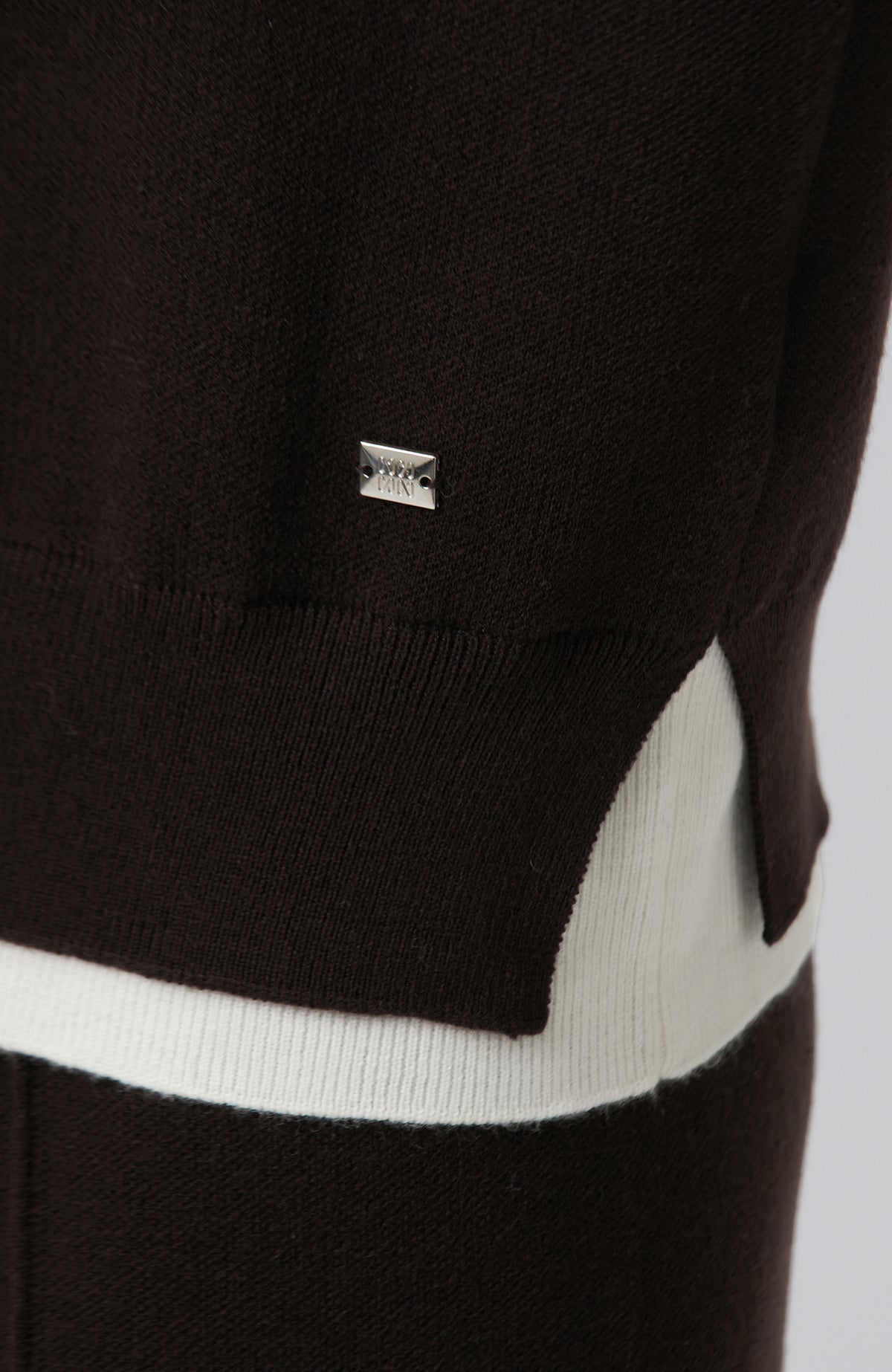 MEN'S Anthracite Melange Half Fisherman's Wool Blend Sweater