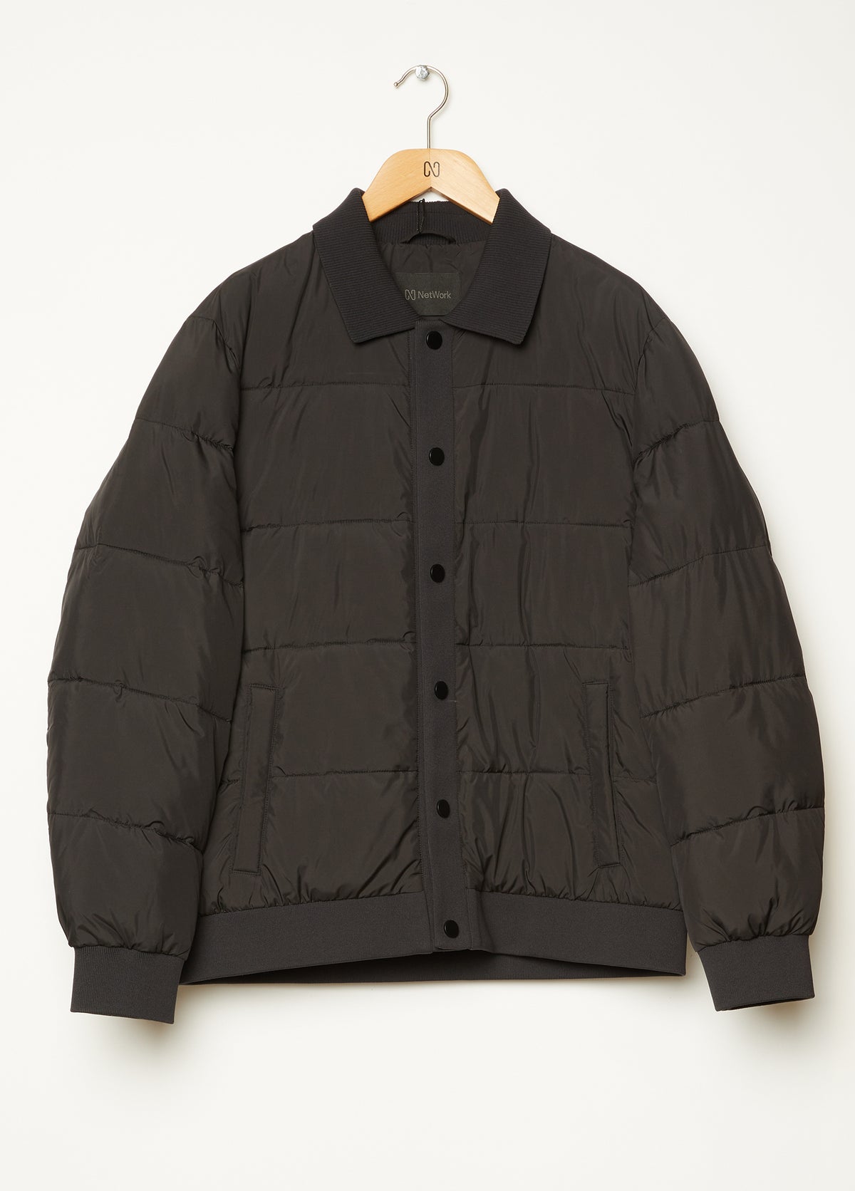 MEN'S Polo collar snap-button jacket