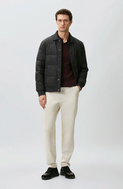 MEN'S Polo collar snap-button jacket