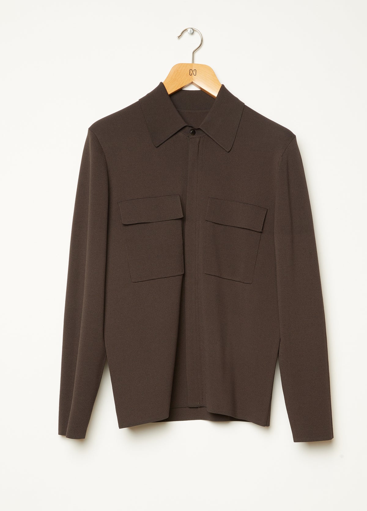 MEN'S SNAP BUTTON DETAIL KNITTED SHIRT
