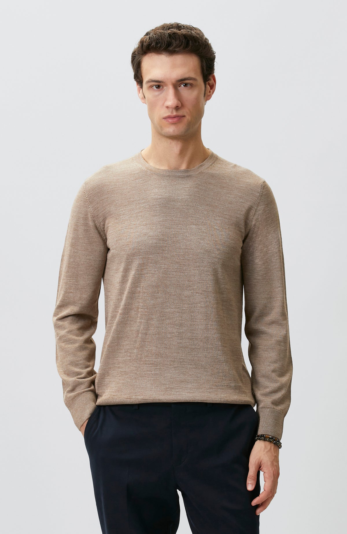 MEN'S Mink Wool Blend Knitwear Sweater