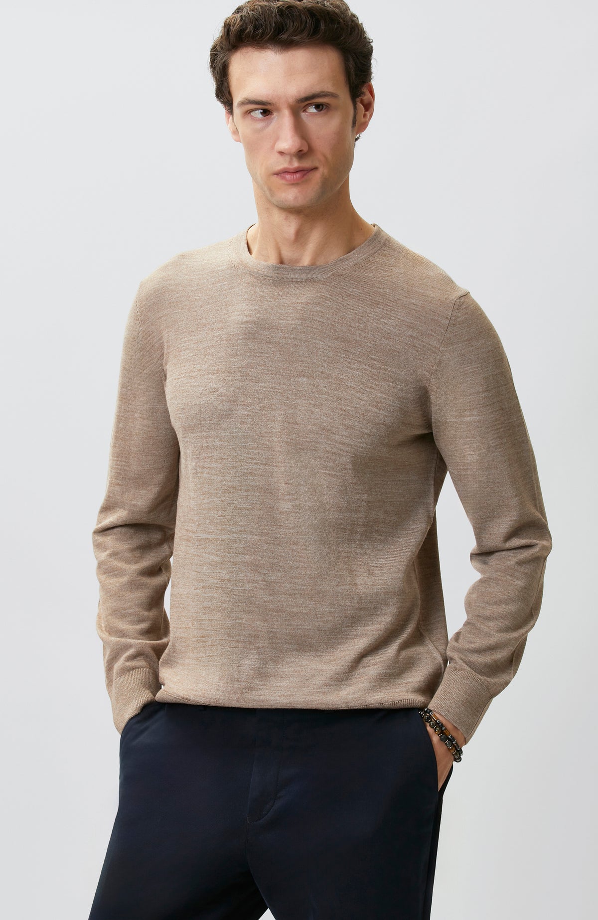 MEN'S Mink Wool Blend Knitwear Sweater