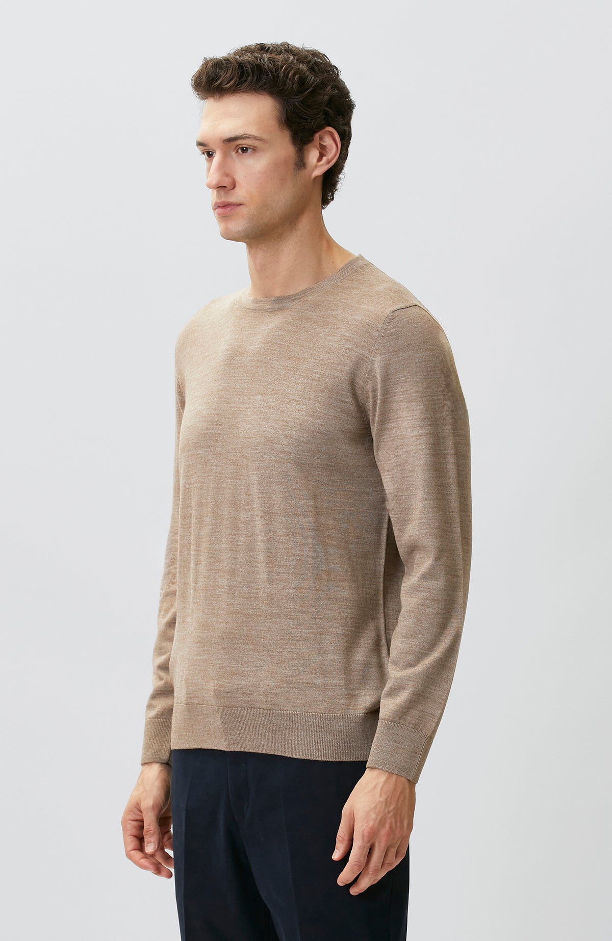 MEN'S Mink Wool Blend Knitwear Sweater