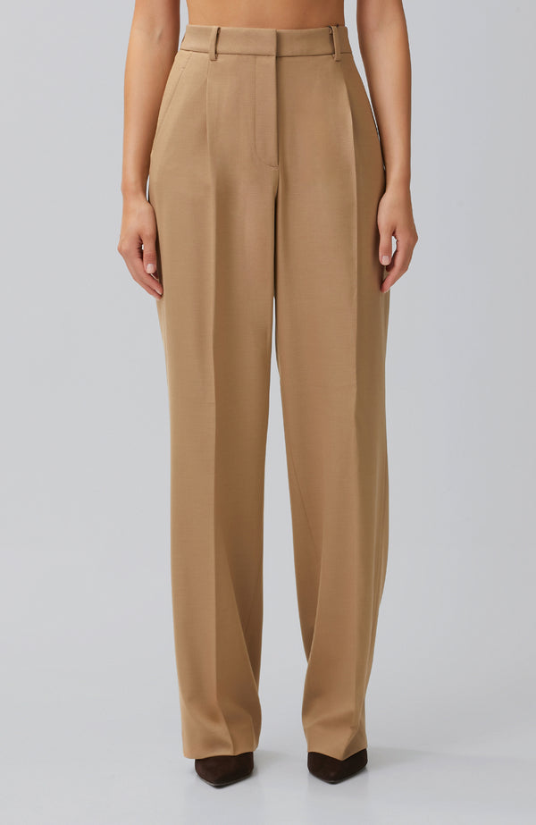 WOMEN'S Camel Pileli Pantolon