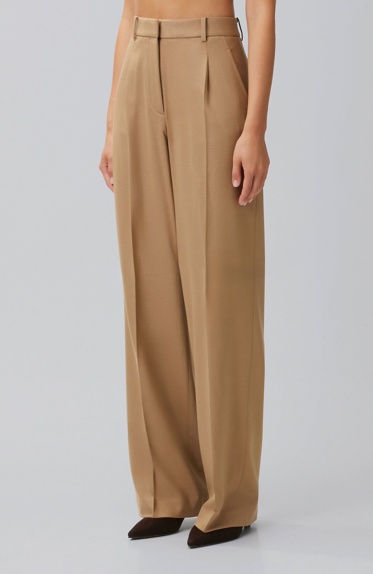 WOMEN'S Camel Pileli Pantolon