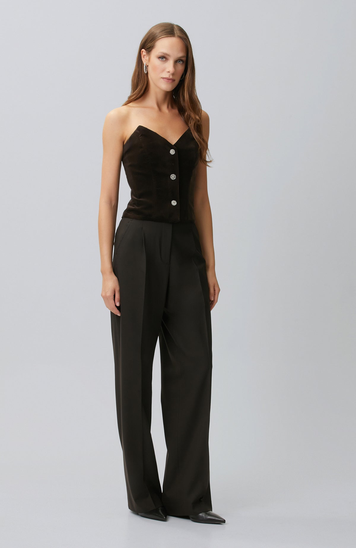 WOMEN'S Bitter Brown Pleated Pants