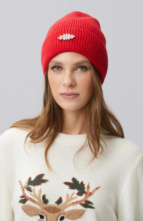 WOMEN'S STONE-DETAILED BEANIE