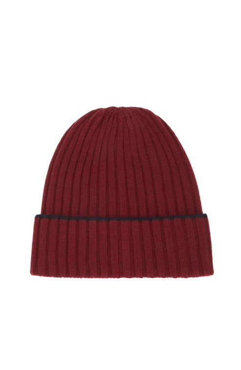 MEN'S WOOL-LINE PATCH DETAIL BEANIE
