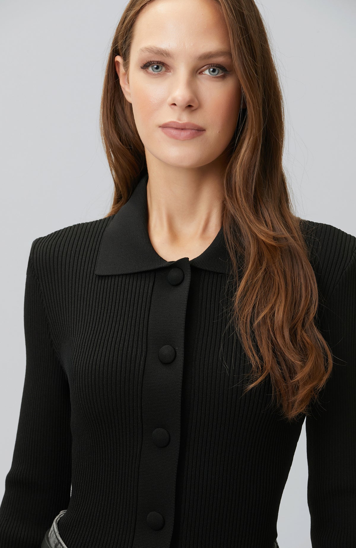 WOMEN'S Black Sleeve End Slit Detailed Cardigan
