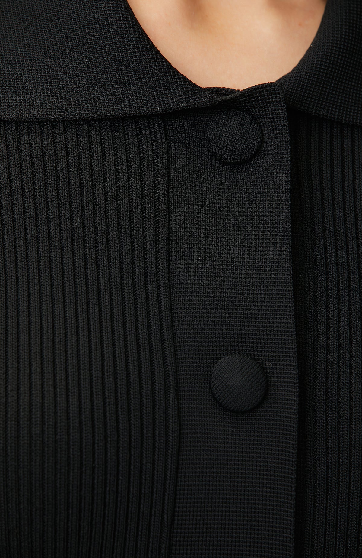 WOMEN'S Black Sleeve End Slit Detailed Cardigan