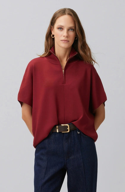 WOMEN'S LOOSE FIT BASIC KNITTED SWEATER