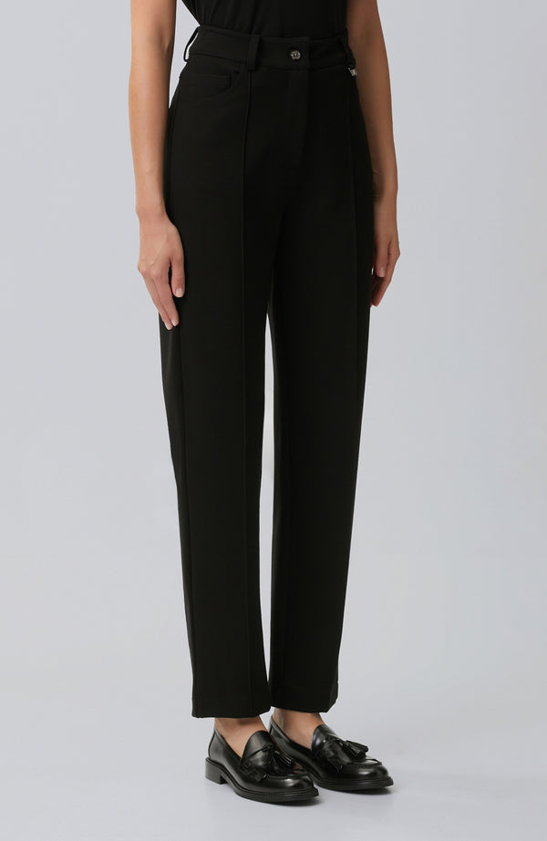 WOMEN'S Black Ribbed Detailed Tracksuit