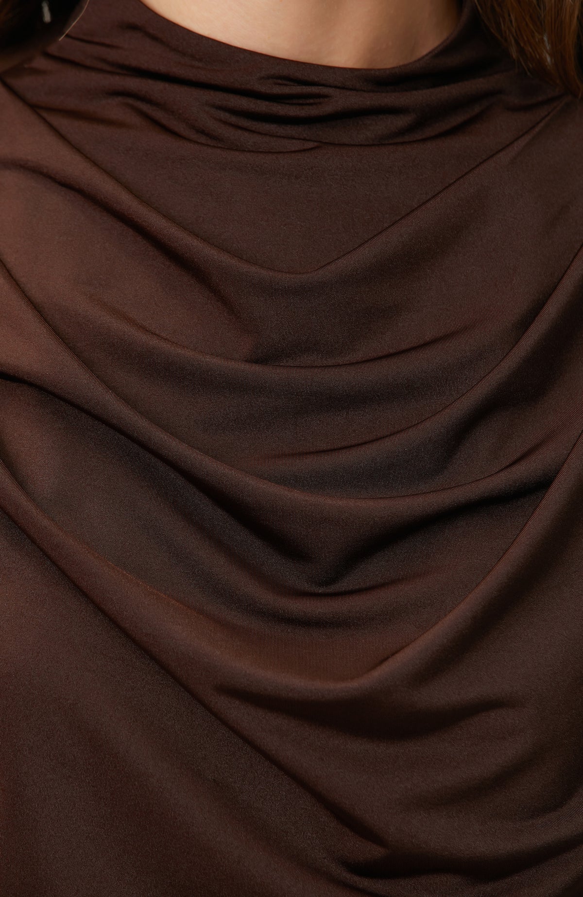 WOMEN'S Bitter Brown Drape Detailed Knitted Blouse