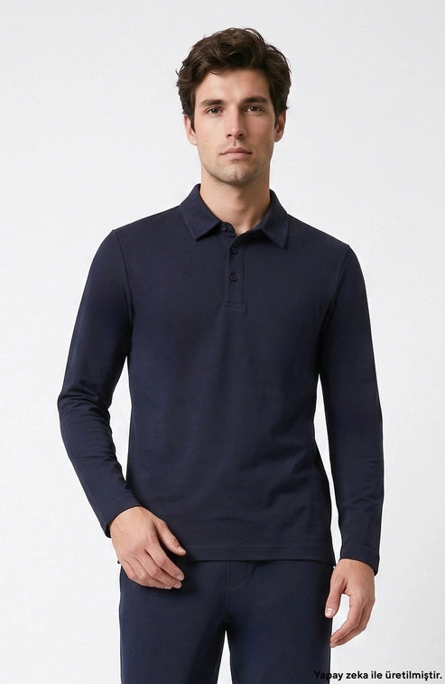 MEN'S Polo collar interlock t-shirt