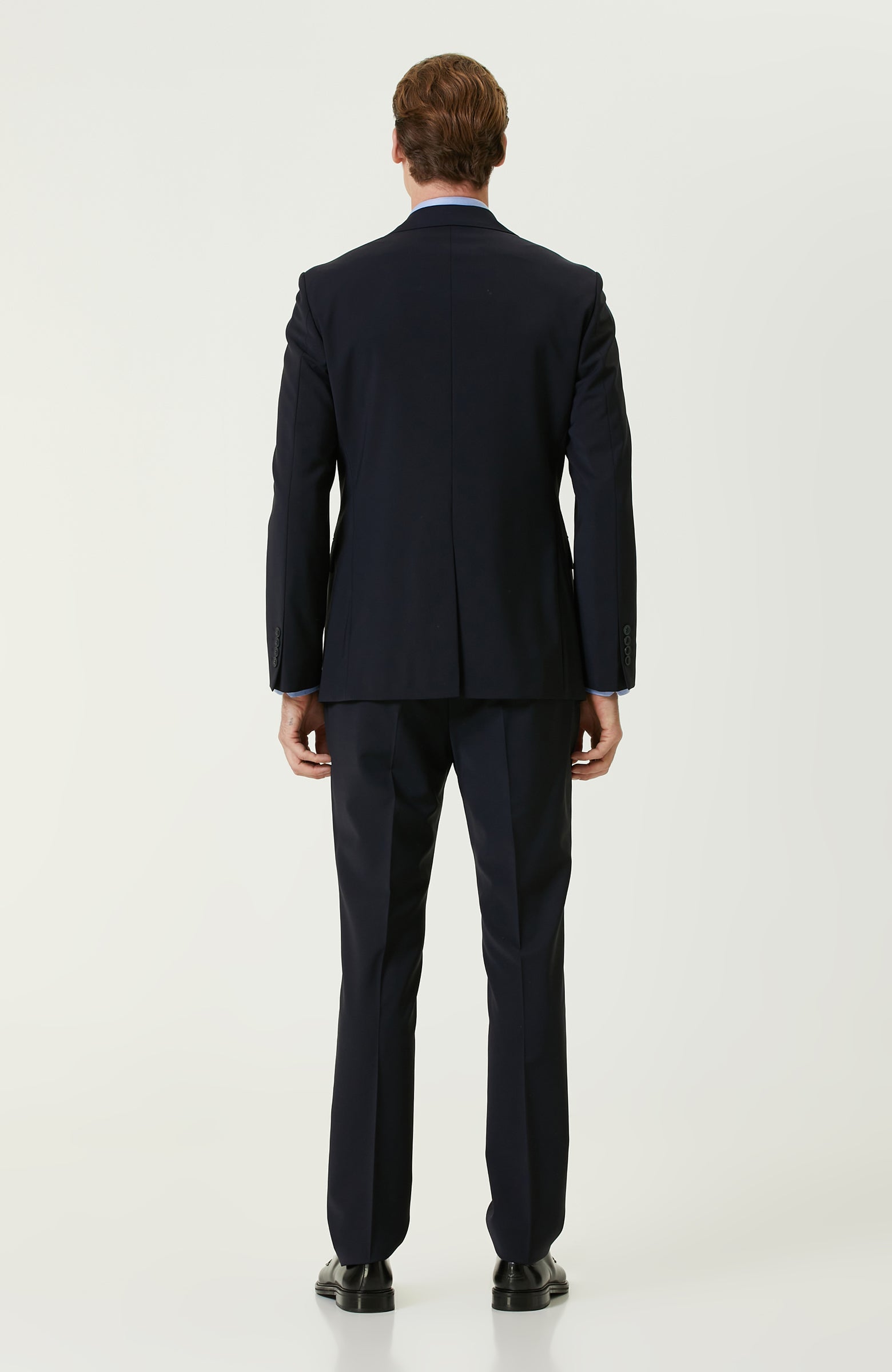 MEN'S Navy Blue Wool Classic Suit