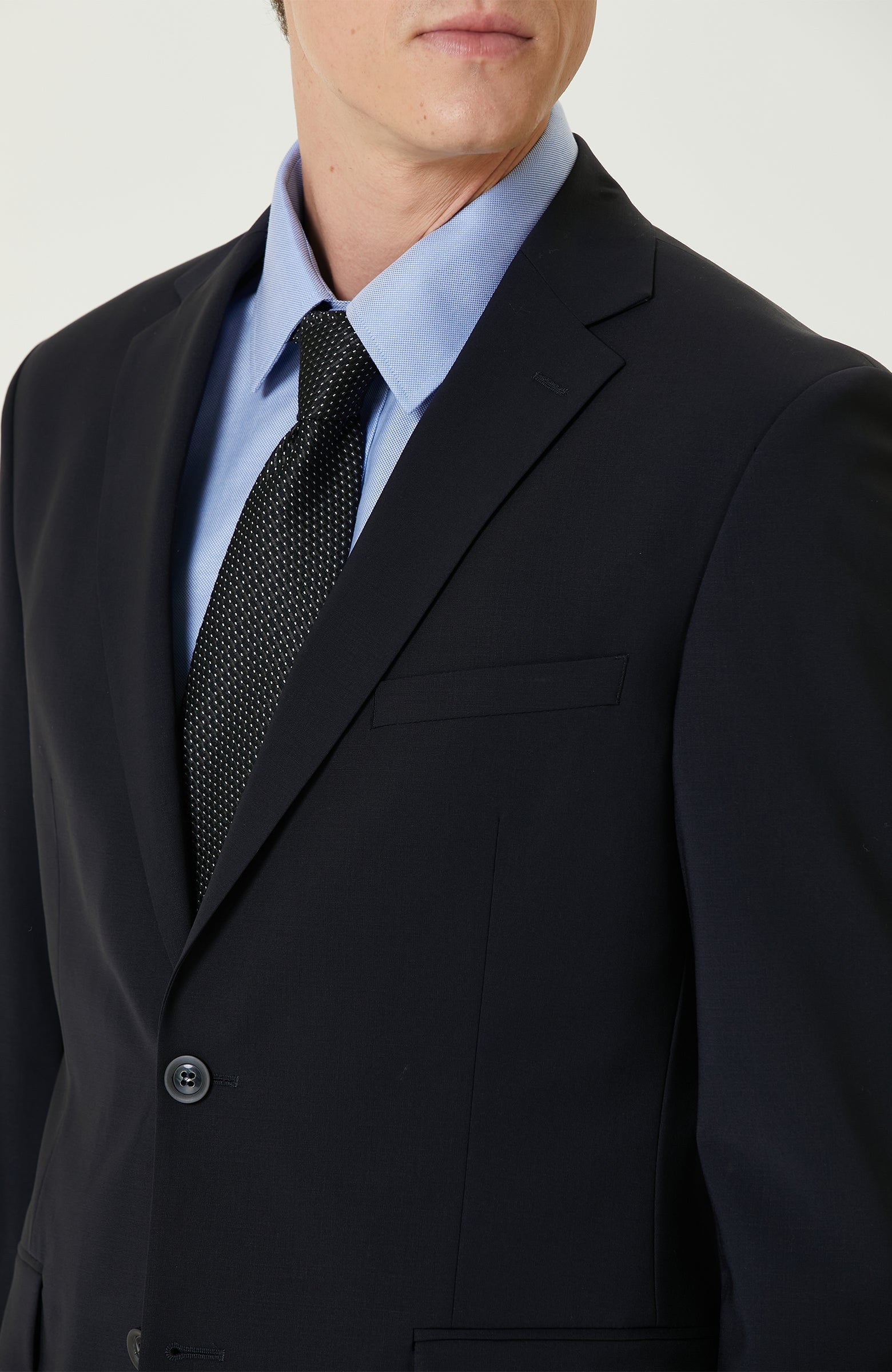 MEN'S Navy Blue Wool Classic Suit