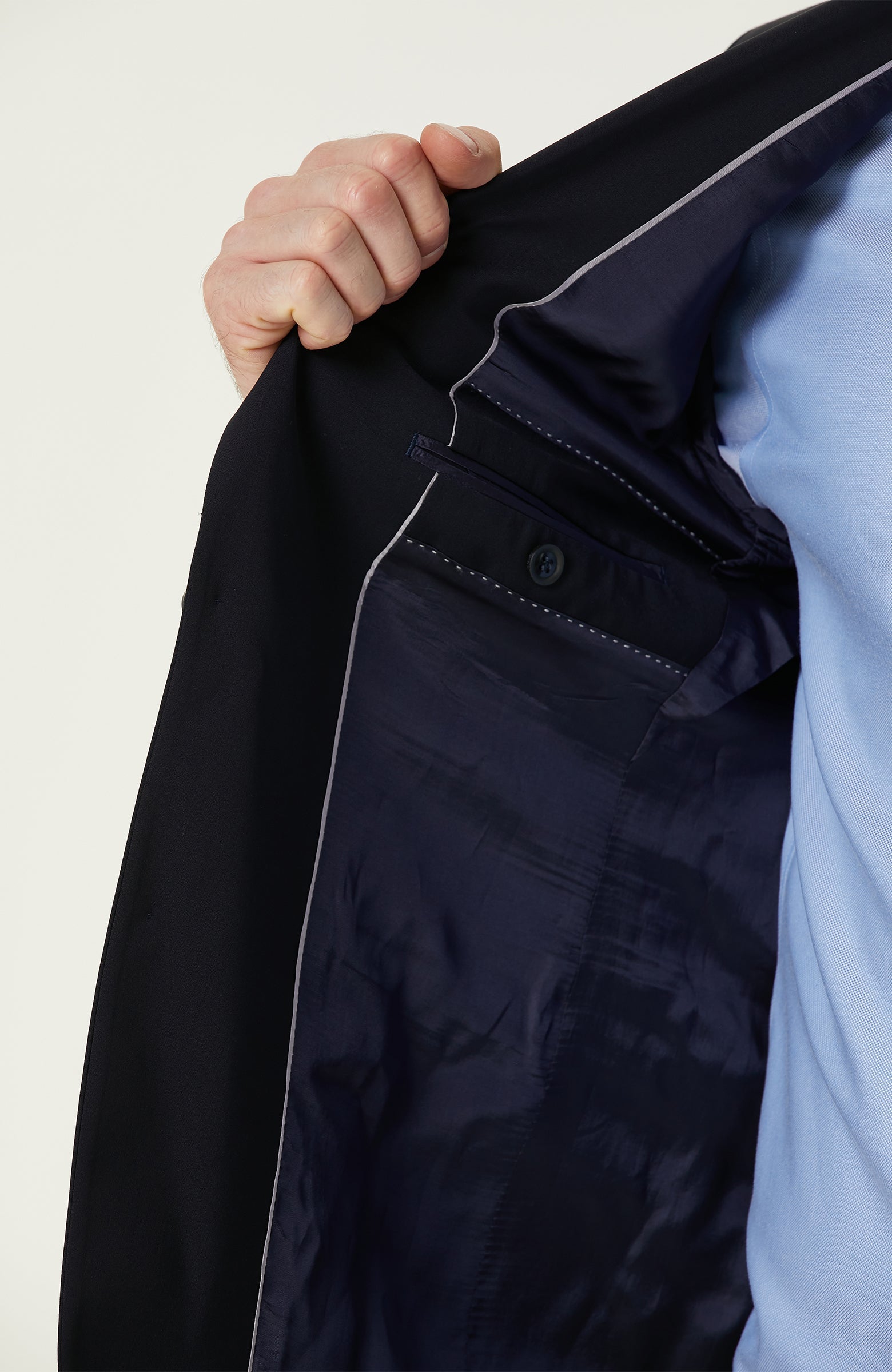 MEN'S Navy Blue Wool Classic Suit